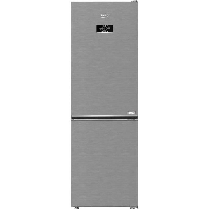 Foto van Beko b3rcne364hxb gecombineerde koelkast - 316 liter - l66 cm - geborsteld metaal- 37 db