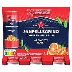 Foto van Sanpellegrino limonade aranciata rossa 6 x 330ml bij jumbo
