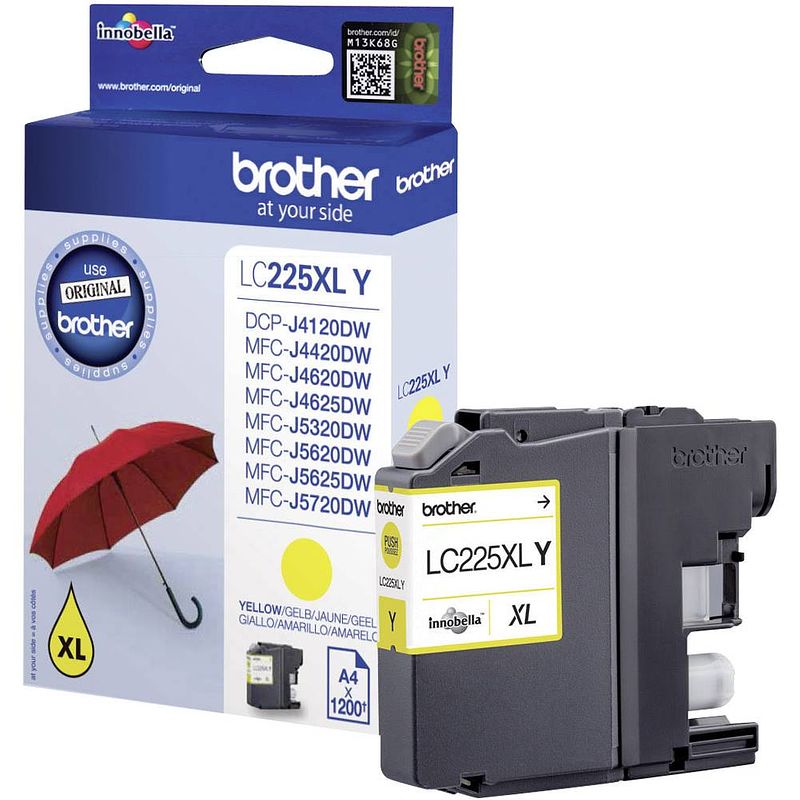 Foto van Brother lc-225xly geel cartridge