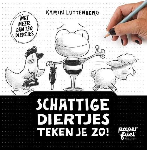 Foto van Schattige diertjes teken je zo! - karin luttenberg - paperback (9789078053576)