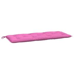 Foto van The living store tuinbankkussen - polyester - 120x50x7 cm - zachte vulling - brede toepassing - anti-slip - roze