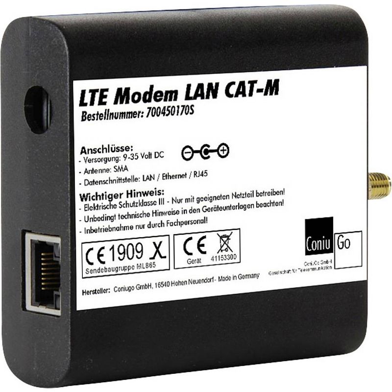 Foto van Coniugo coniugo lte gsm modem lan cat m lte-modem 12 v/dc functie: alarmeren
