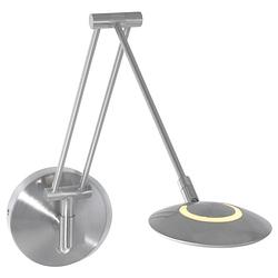 Foto van Moderne wandlamp - steinhauer - kunststof - modern - led - l: 53cm - voor binnen - woonkamer - eetkamer - zilver