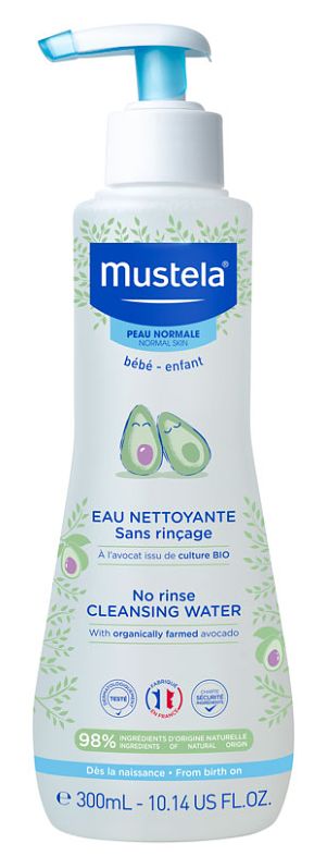 Foto van Mustela bébé no-rinse cleansing water