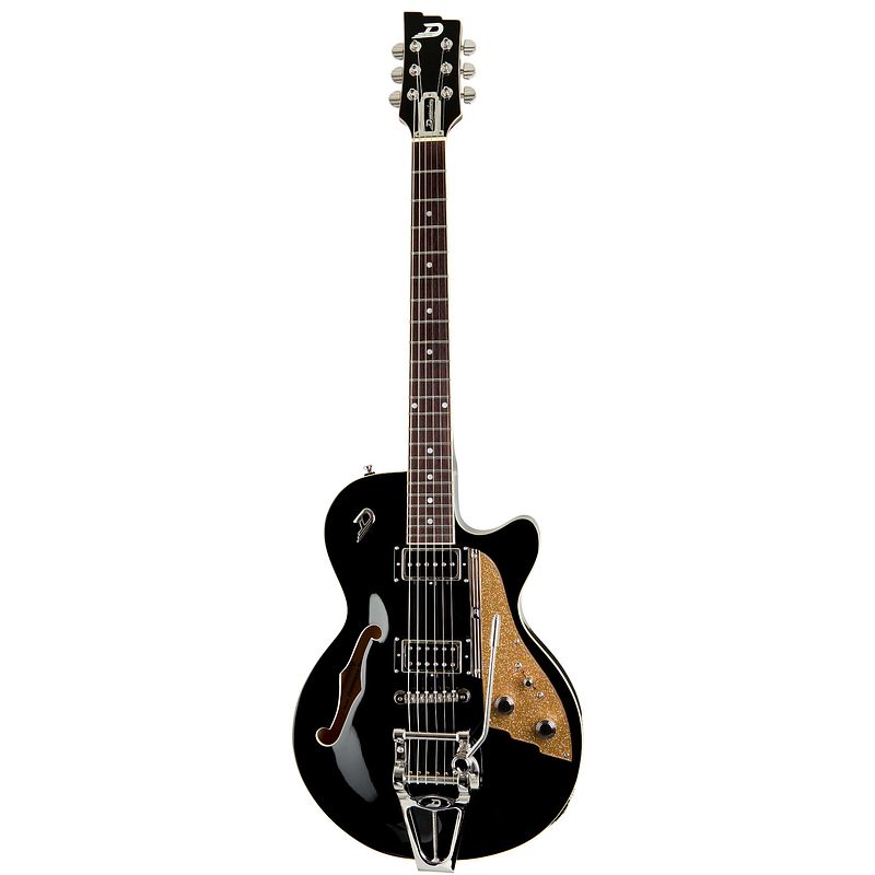 Foto van Duesenberg starplayer tv black semi-akoestische gitaar met koffer