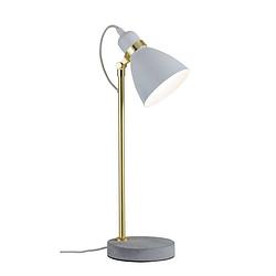 Foto van Paulmann neordic orm 79623 bureaulamp led e27 20 w beton-grijs, wit, goud