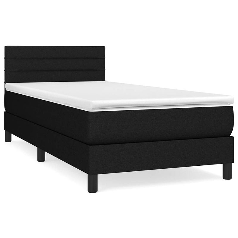 Foto van The living store boxspringbed - comfort - bed - 203 x 90 x 78/88 cm - zwart