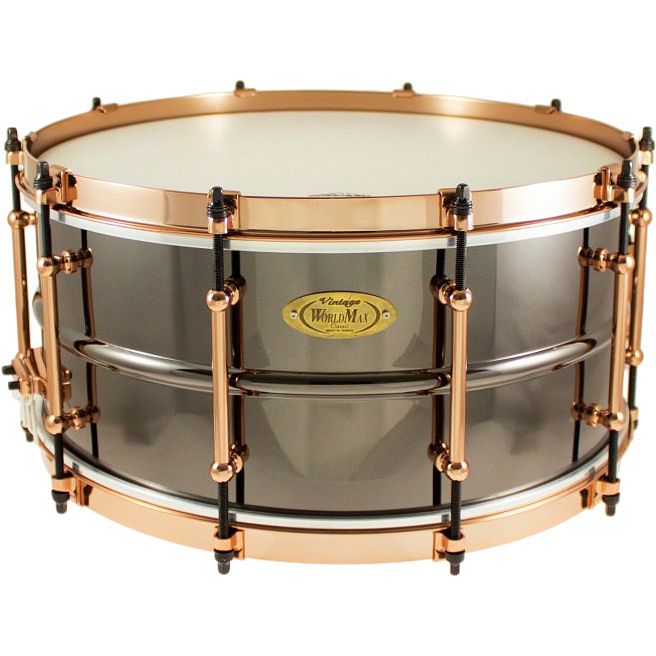 Foto van Worldmax bk-6514fxg vintage aztec gold 14 x 6.5 inch snaredrum