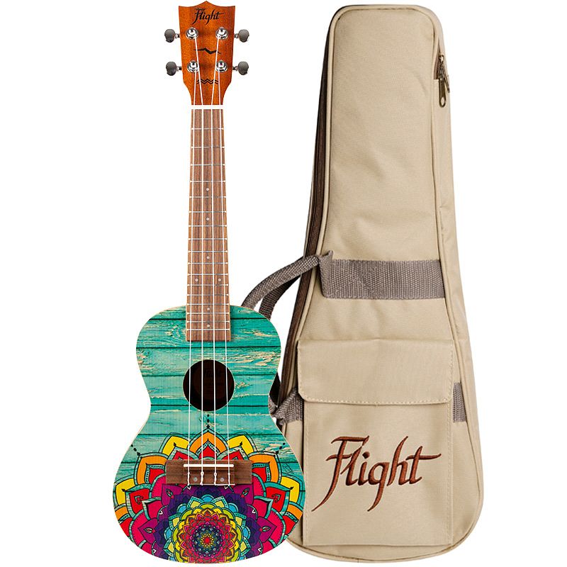 Foto van Flight art series auc-33 mansion concert ukelele met gigbag