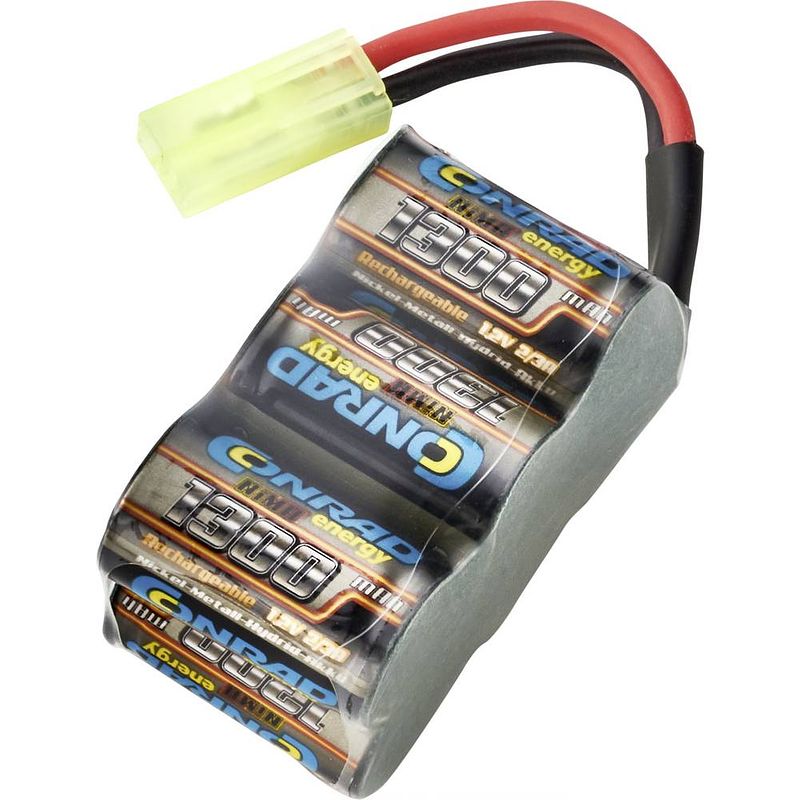 Foto van Conrad energy nimh accupack 7.2 v 1300 mah aantal cellen: 6 block mini-tamiya