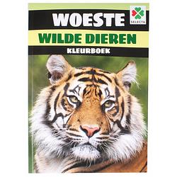 Foto van Selecta kleurboek woeste wilde dieren 30 cm 48 pagina's