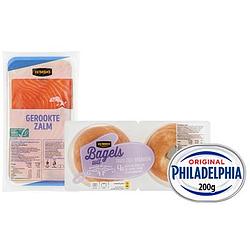 Foto van Jumbo bagels met zalm en philadelphia