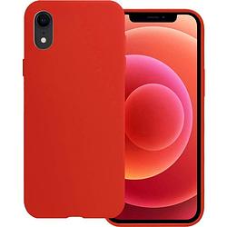 Foto van Basey apple iphone xr hoesje siliconen hoes case cover apple iphone xr-rood