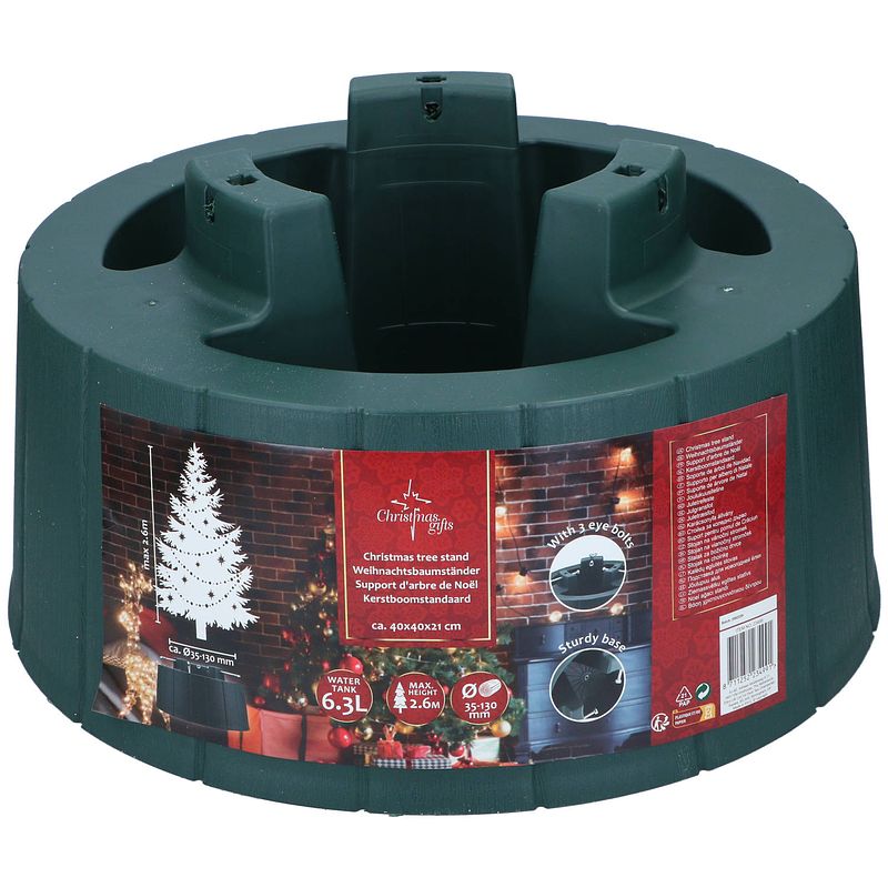Foto van Christmas gifts kerstboomstandaard - voor kerstbomen tot 2.6m - kerstboomvoet met 6.3l watertank