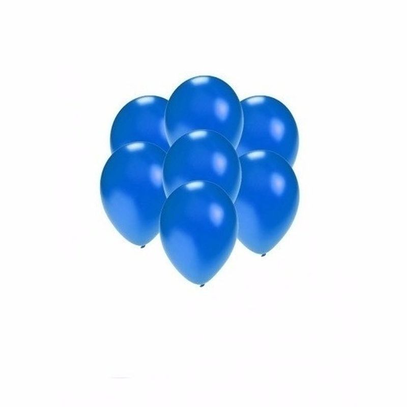 Foto van 200x mini ballonnen blauw metallic - ballonnen