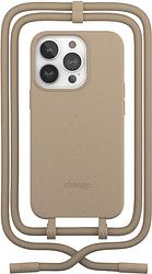 Foto van Change case apple iphone 14 pro back cover met koord bruin