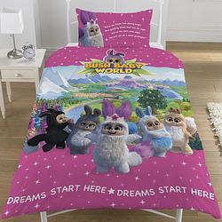 Foto van Bush baby world sparkle - dekbedovertrek - eenpersoons - 135 x 200 cm - multi