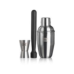 Foto van Vacu vin cocktail set basic - zilver - 3 stuks