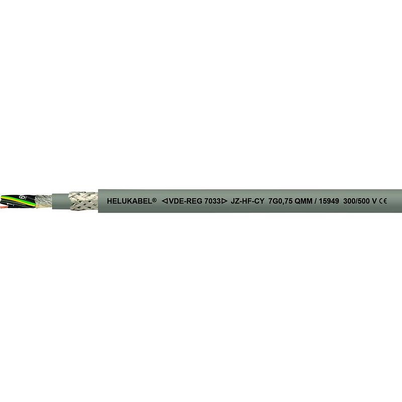 Foto van Helukabel 15936 geleiderkettingkabel jz-hf-cy 18 g 0.50 mm² grijs 100 m