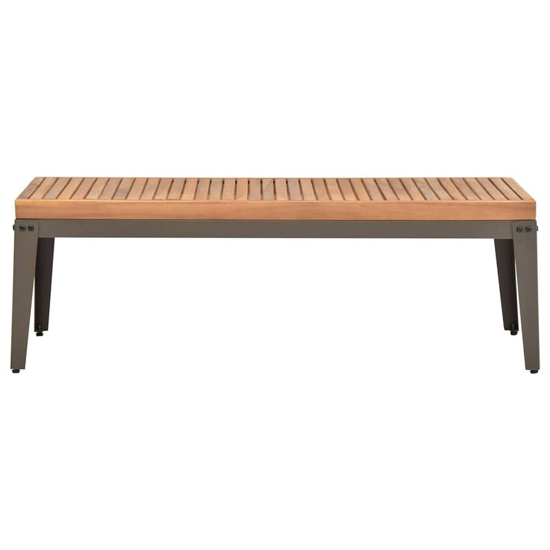 Foto van The living store tuintafel - acaciahout - 110 x 55 x 36 cm - teak-look afwerking