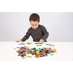 Foto van Tickit speelset doorzichtige vierkante tegeltjes - 300 stuks