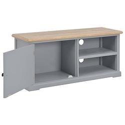 Foto van The living store tv-meubel x - tv-meubels - 90x30x40cm - grijs/houtkleur