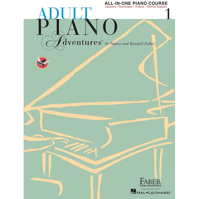 Foto van Hal leonard adult piano adventures all-in-one book 1 spiral bound pianoboek met online media