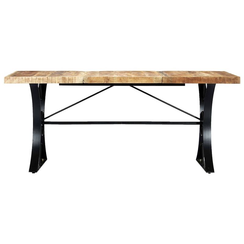 Foto van The living store eettafel - mango hout - industrieel - 180 x 90 x 76 cm