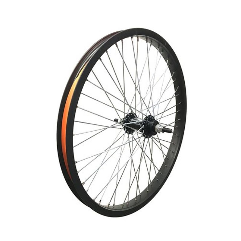 Foto van Hzb achterwiel 20 inch etrto 406 bmx freestyle 48 spaaks 14mm as zwart