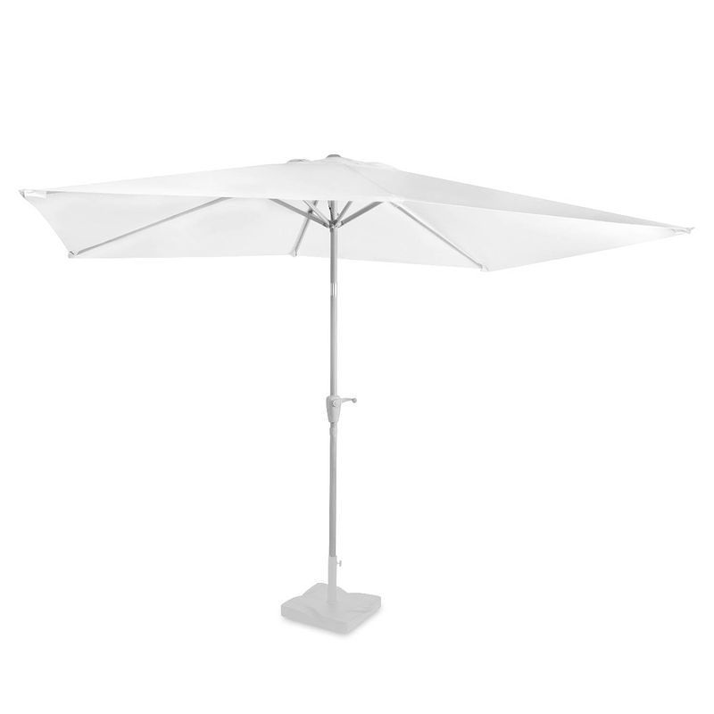 Foto van Vonroc parasol rapallo 200x300cm - premium rechthoekige parasol wit
