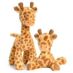 Foto van Pluche knuffel dieren giraffes familie setje 14 en 25 cm - knuffeldier