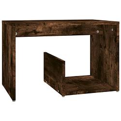 Foto van The living store woonkamertafel gerookt eiken - 59x36x38 cm - praktisch en trendy