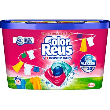 Foto van 1+1 gratis | color reus 3+1 power caps 14 wasbeurten aanbieding bij jumbo