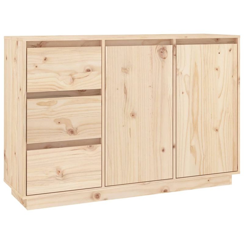 Foto van Vidaxl dressoir 111x34x75 cm massief grenenhout