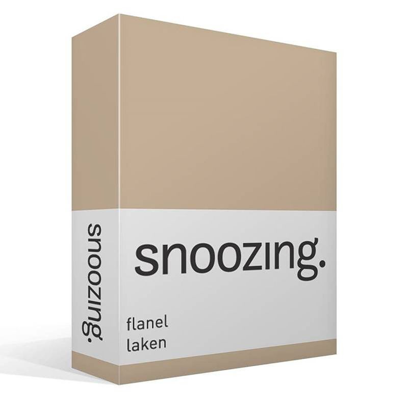 Foto van Snoozing - flanel - laken - lits-jumeaux - 280x300 - camel