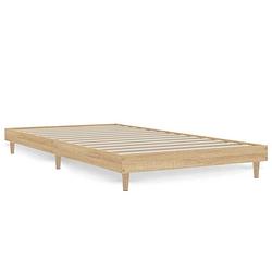 Foto van Vidaxl bedframe bewerkt hout sonoma eikenkleurig 90x200 cm