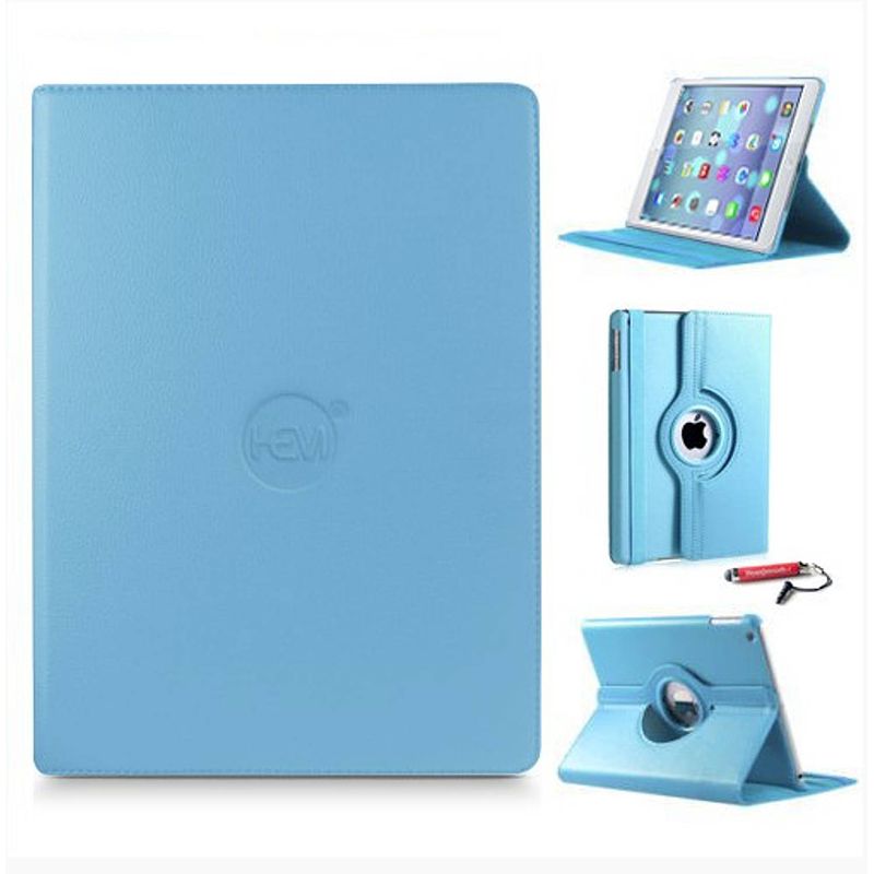 Foto van Licht blauwe 360 graden draaibare hoes ipad 2/3/4 met hoesjesweb stylus - ipad hoes, tablethoes