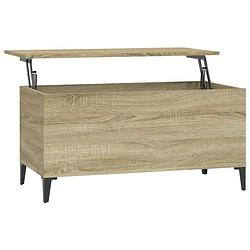 Foto van The living store salontafel lift-top - sonoma eiken - 90 x 44.5 x 45 cm