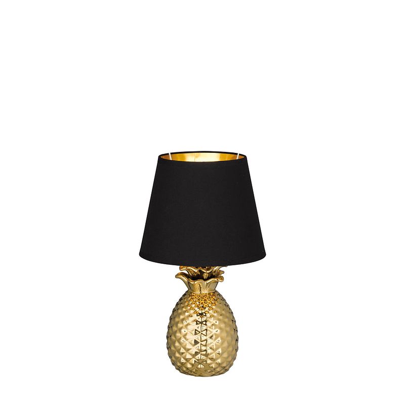 Foto van Moderne tafellamp pineapple - kunststof - goud