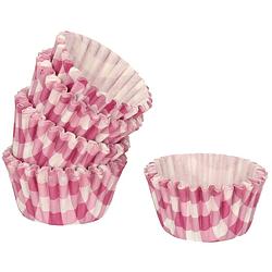 Foto van 90x mini muffin en cupcake vormpjes paars papier 4 x 4 x 2 cm - muffinvormen / cupcakevormen