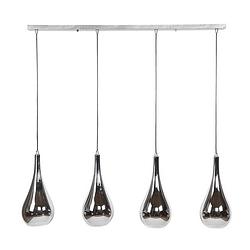 Foto van Industriële hanglamp mex 4-lichts glas