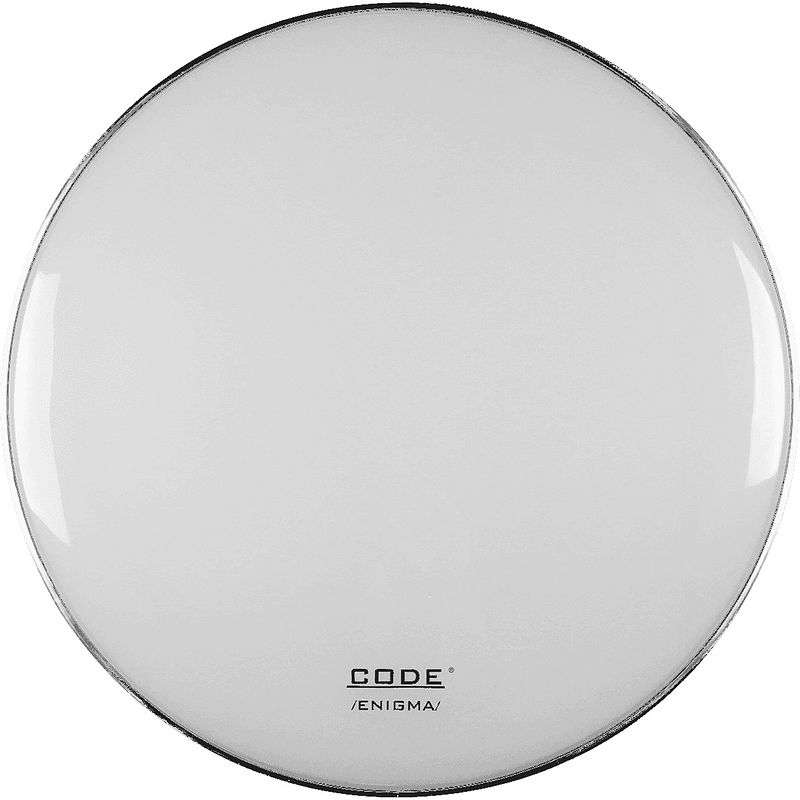 Foto van Code drum heads ewhr22 enigma white bassdrumvel met dempring, 22 inch