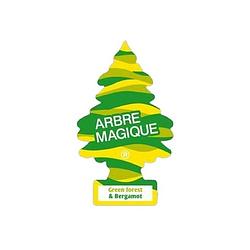 Foto van Arbre magique luchtverfrisser 12 x 7 cm forest & bergamot groen