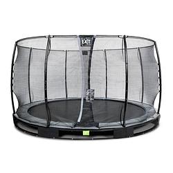 Foto van Exit elegant inground trampoline ø366cm met economy veiligheidsnet - zwart