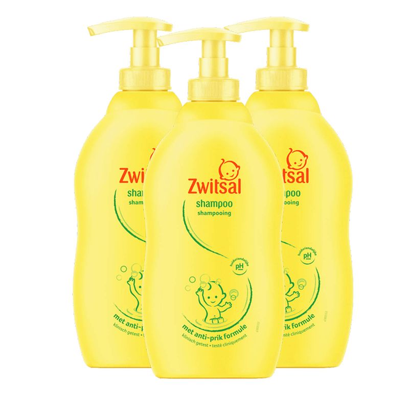 Foto van Zwitsal - shampoo - 3 x 400 ml - voordeelpack