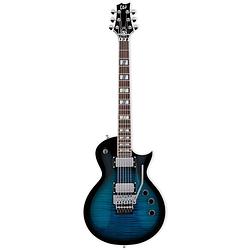 Foto van Esp ltd as-1fr black aqua sunburst alex skolnick signature elektrische gitaar met koffer