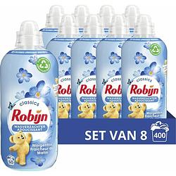 Foto van Robijn wasverzachter - morgenfris - 8 x 50 wasbeurten - voordeelverpakking