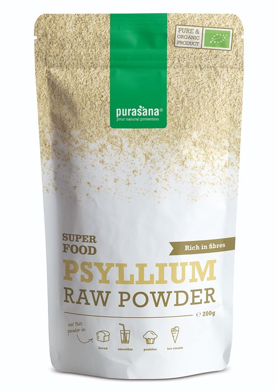 Foto van Purasana psyllium poeder bio