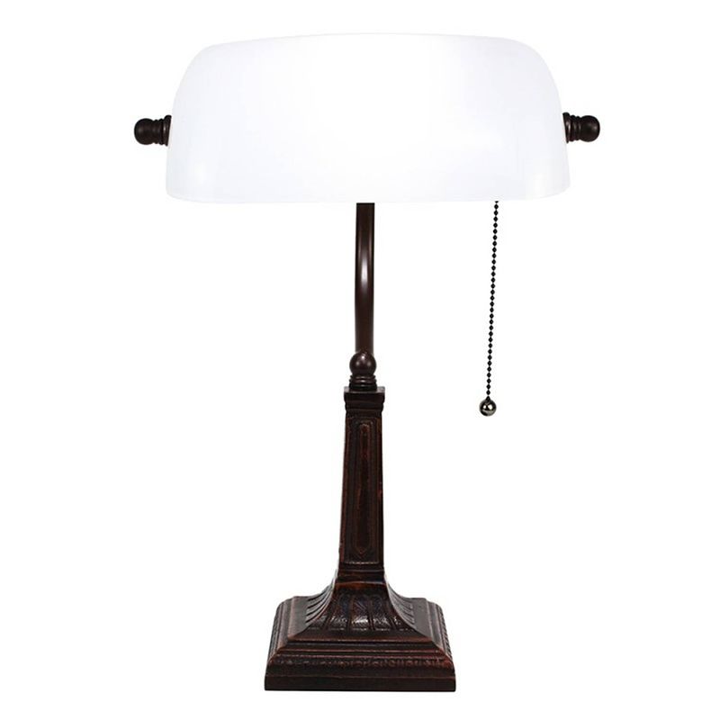 Foto van Clayre & eef witte bureaulamp wit 26*16*40 cm e27/max 1*40w 5ll-5686