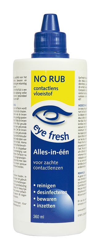 Foto van Eyefresh lenzenvloeistof alles-in-1 no rub 360ml